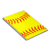 Gepersonaliseerd Softball Notitieboek (Rechterzijde)