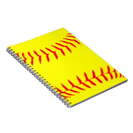 Gepersonaliseerd Softball Notitieboek (Rechterzijde)
