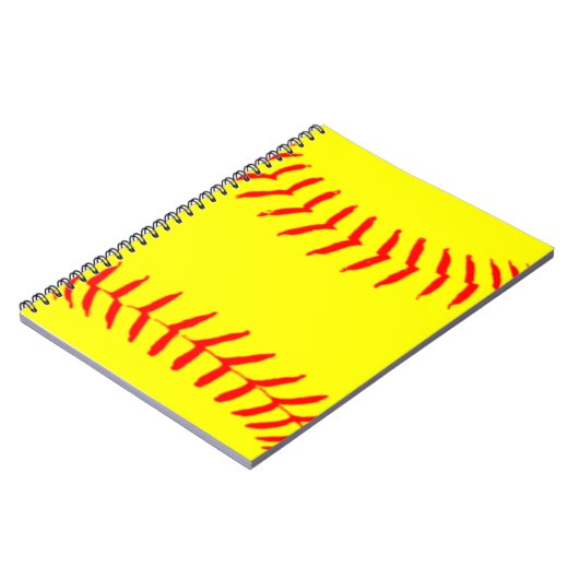 Gepersonaliseerd Softball Notitieboek (Linkerzijde)