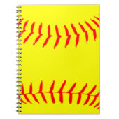 Gepersonaliseerd Softball Notitieboek (Voorkant)