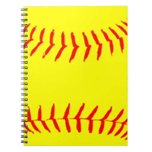 Gepersonaliseerd Softball Notitieboek (Voorkant)