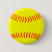 Gepersonaliseerd Softball Ronde Button 5,7 Cm (Voorkant)
