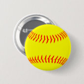 Gepersonaliseerd Softball Ronde Button 5,7 Cm (Voorkant /achterkant)