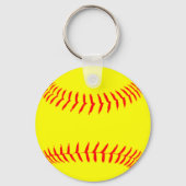 Gepersonaliseerd Softball Sleutelhanger (Voorkant)