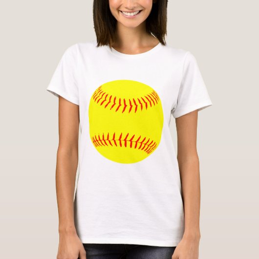 Gepersonaliseerd Softball T-shirt (Voorkant)