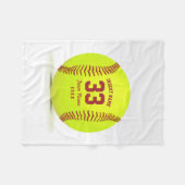 Gepersonaliseerd softbalteam fleece deken (Voorkant (Horizontaal))