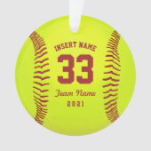 Gepersonaliseerd softwarebalteam ornament (voorkant)