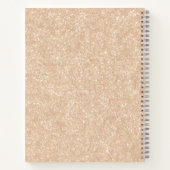 Gepersonaliseerd Sophisticated Beige Business Noti Notitieboek (Achterkant)