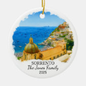 Gepersonaliseerd Sorrento Ornament, Italië Keramisch Ornament (Voorkant)