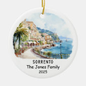 Gepersonaliseerd Sorrento Ornament, Italië Keramisch Ornament (Voorkant)