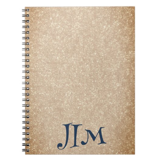 Gepersonaliseerd Spaans Vanille Papier Notitieboek (Voorkant)