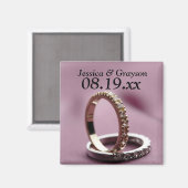 Gepersonaliseerd sparen de Datum Rings Magnet van  (Voorkant / Achterkant)