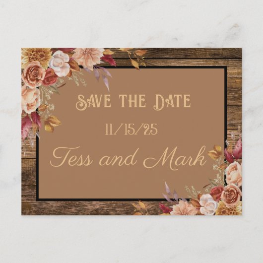 Gepersonaliseerd sparen de Datum Uitnodiging Briefkaart (Voorkant)