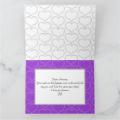 Gepersonaliseerd speciaal geboortedag Bokeh Hearts Kaart (Binnen)