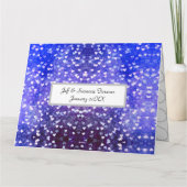 Gepersonaliseerd speciaal geboortedag Bokeh Hearts Kaart (Achterkant)