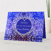 Gepersonaliseerd speciaal geboortedag Bokeh Hearts Kaart (Voorkant)