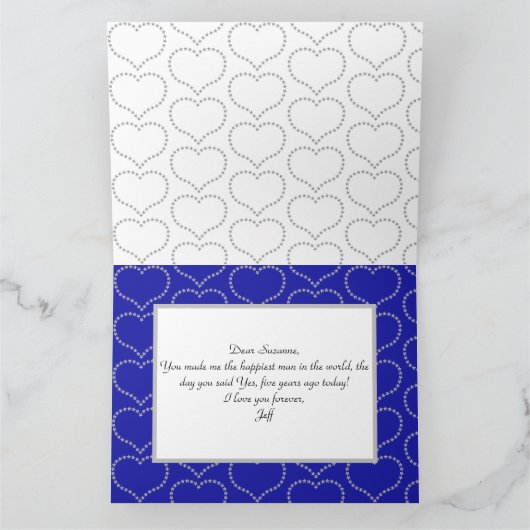 Gepersonaliseerd speciaal geboortedag Bokeh Hearts Kaart (Binnen)