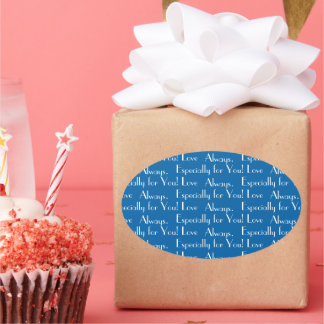 Gepersonaliseerd: "Speciaal voor jou! Love Always" Ovale Sticker