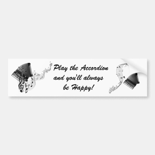 Gepersonaliseerd Speel de accordeon Bumpersticker (Voorkant)