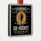 Gepersonaliseerd spel voor Trofee Player-team voor Metalen Ornament (Rechts)