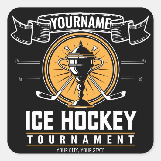 Gepersonaliseerd spel voor Trofee Player-team voor Vierkante Sticker (Voorkant)