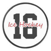 Gepersonaliseerd speler nummer ijshockey hockey puck (Voorkant)