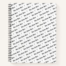 Gepersonaliseerd spiraal Notitieboek met naam & kr