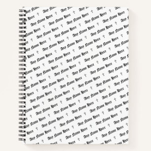 Gepersonaliseerd spiraal Notitieboek met naam & kr