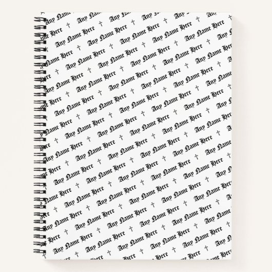 Gepersonaliseerd spiraal Notitieboek met naam & kr (Voorkant)