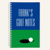 Gepersonaliseerd spiraal notitieboek voor golfspel (Voorkant)