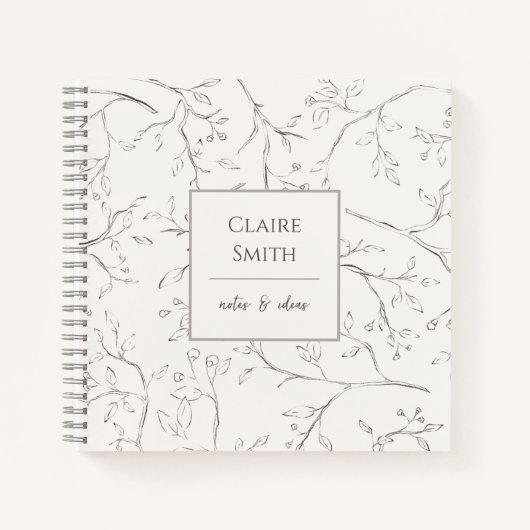 Gepersonaliseerd spiraalvormig Notitieboek takpatr (Voorkant)
