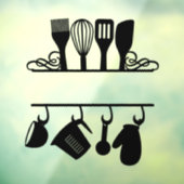 Gepersonaliseerd Split Baking Monogram Raamsticker (Vel 3)