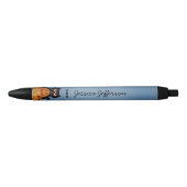 Gepersonaliseerd: Spooky Halloween Kat Inktpen Zwarte Inkt Pen (Voorkant)
