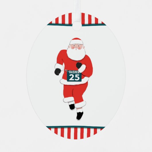 gepersonaliseerd spoor en veld lopen metalen ornament (Voorkant)