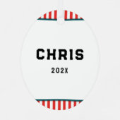 gepersonaliseerd spoor en veld lopen metalen ornament (Achterkant)