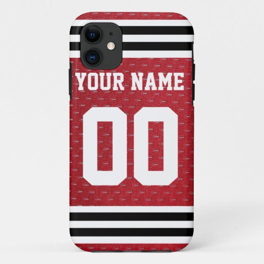 Gepersonaliseerd Sports Hockey Jersey Case-Mate iPhone Case (Achterkant)