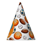 Gepersonaliseerd sportthema voor de 10e verjaardag feesthoedjes (Rechts)