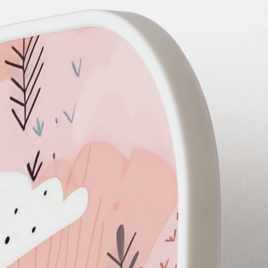 Gepersonaliseerd Sprookjeskasteel Pastel Magisch C Pickleball Paddle (Links Detail)