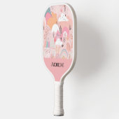 Gepersonaliseerd Sprookjeskasteel Pastel Magisch C Pickleball Paddle (Links)
