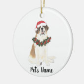 Gepersonaliseerd St. Bernard Keramisch Ornament (Links)