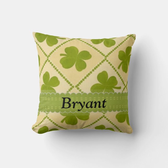 Gepersonaliseerd St Patrick's Lucky Irish Pillow Kussen (Voorkant)