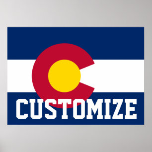 Gepersonaliseerd staatsvlag van Colorado Poster