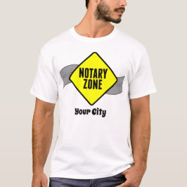 Gepersonaliseerd stad Notarzone Yellow Road Sign T-shirt