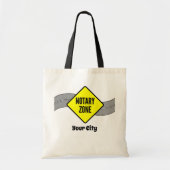 Gepersonaliseerd stad Notarzone Yellow Road Sign Tote Bag (Voorkant)