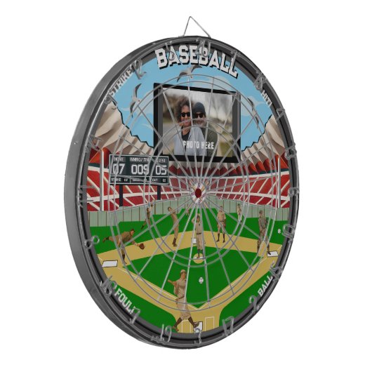 Gepersonaliseerd stadionhuis dartbord (Voorkant Links)