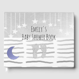 Gepersonaliseerd Star and Moon Thema Baby shower Gastenboek