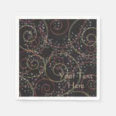 Gepersonaliseerd Starlight Brown Curls Pattern Nap Servet (Voorkant)