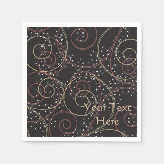 Gepersonaliseerd Starlight Brown Curls Pattern Nap Servet (Voorkant)