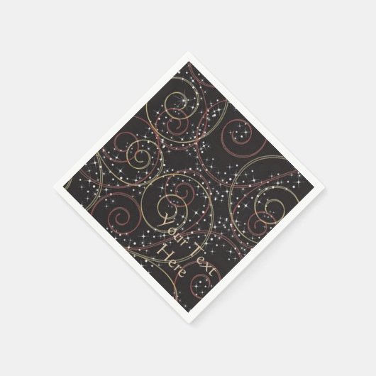 Gepersonaliseerd Starlight Brown Curls Pattern Nap Servet (Hoek)