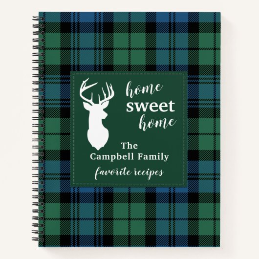 Gepersonaliseerd startpunt Tartan Campbell Pset Notitieboek (Voorkant)